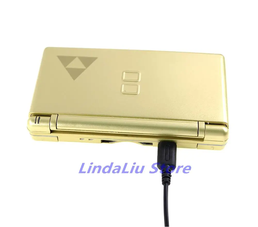 50 Buah Kabel Pengisi Daya Data USB Hitam untuk Jalur Kabel Daya Pengisi Daya NDSL untuk Nintendo DS Lite DSL NDSL