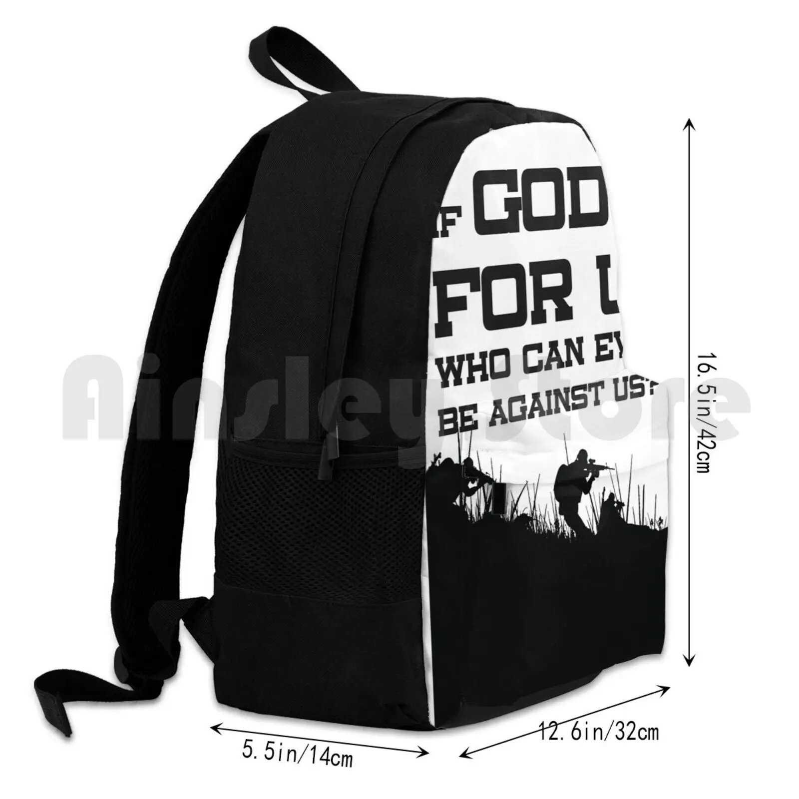 ซูเปอร์ฮีโร่กระเป๋าเป้สะพายหลังเดินป่ากลางแจ้งกันน้ํา Camping Travel ซูเปอร์ฮีโร่พระเจ้า I Am Creator Strength กลัวความกล้าหาญ Big Bible Art