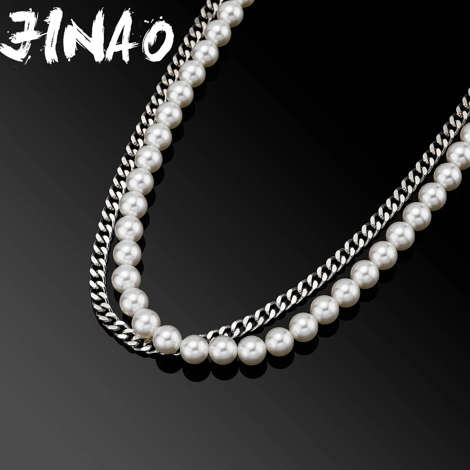 Jinao 2021 Fahion High Quanlity Double Layer Fashion Freshwater Pearl Necklace …