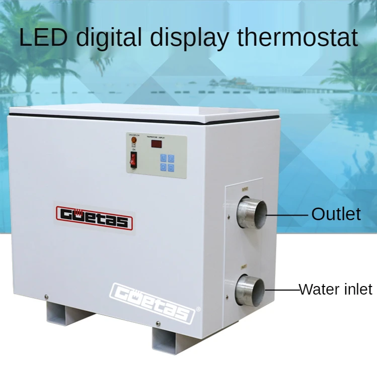 Swimming Pool Thermostat Fish Pond Electric Heating Thermostat Equipment 5.5KW 9KW 11KW 15KW Hot Tub Bath Water Heater 220V/380V