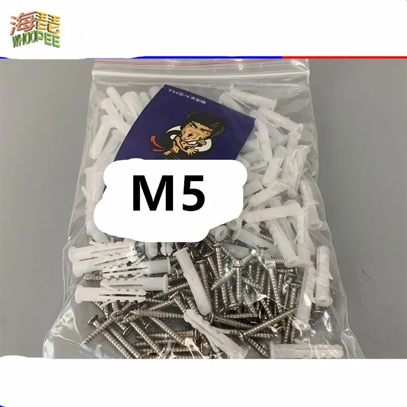 5-10pcs M5 M6 M7 M8 M10 M12 Ribbed Plastic Anchor Wall Plastic Expansion Pipe Tube Wall Plugs For Self-tapping Screws