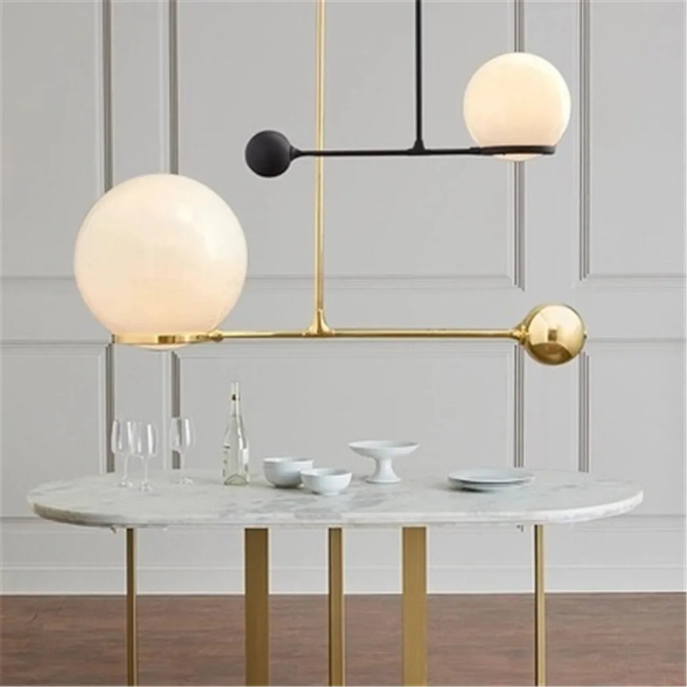 Nordic glass pendant light Art Magic Bean postmodern lamp Design luxury pendant light Restaurant Contrapesso LED Pendant Light