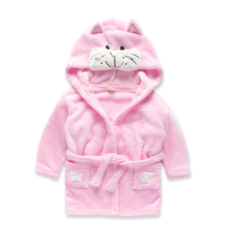 Cute Baby Bathrobes for Girls Pajamas Kids Dinosaur Hooded Beach Towel Boys Bath Robe Pajamas Baby Sleepwear Children Clothing