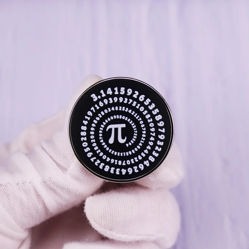 Pi Day Symbol Metal Badge Brooch Mathematical Math Numbers Lapel Pin novelty Fashion Jewelry Decor