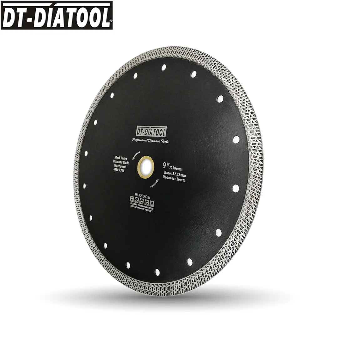 

DT-DIATOOL 1piece Diamond Mesh Turbo Saw blade Cutting Disc Dia 9"/230mm Cutting Wheel For Marble Ceramic Tile Dry or Wet