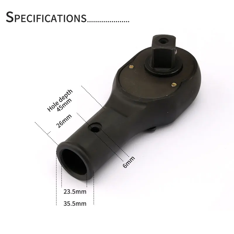 3/4 inch Heavy Duty Large Ratchet Wrench 72 Teeth Fast Sockets Wrench Head 19mm Square Hole Truck Auto Repair Tools