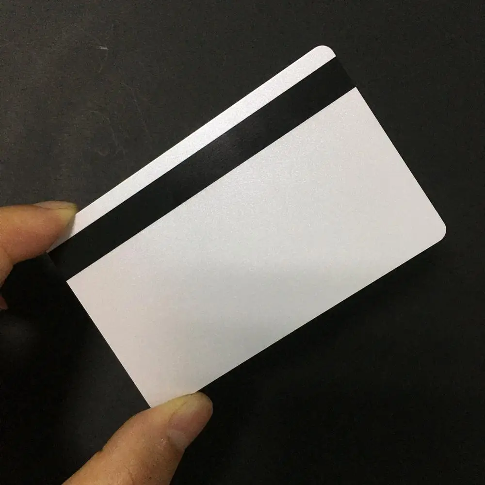 20pcs  SLE4442 with Small HiCO Magstripe Pearl White Shines Smart Card PVC Card