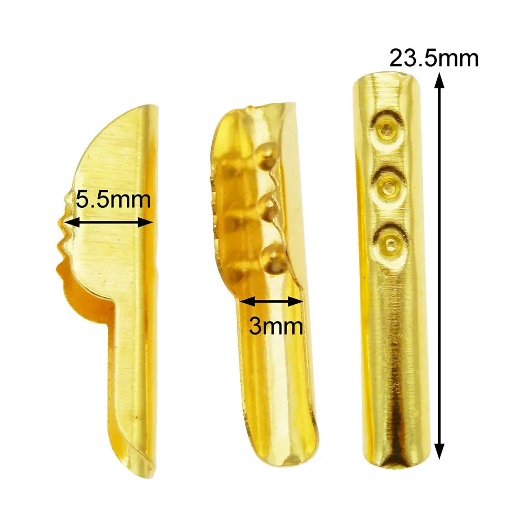 50PCS Metal Barbs Metal Ends Jewelry For Making Barbed Cords Findings Gold Color Handmade Crafts Accessory Wholesale