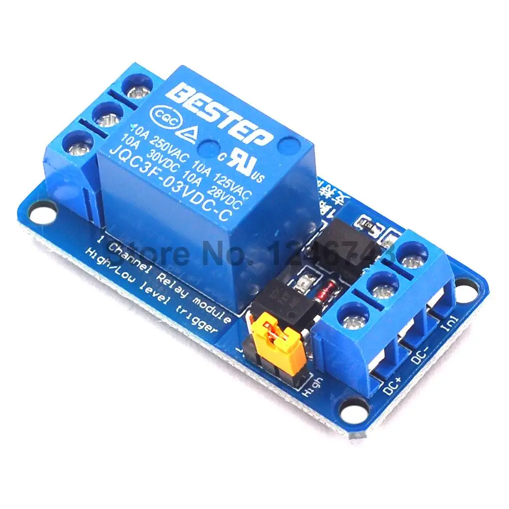3.3V 5V 12V 24V 1 Channel Relay Module High and low Level Trigger Dual Optocoupler Isolation Relay Module Board