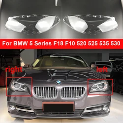 Cubierta de cristal para faros delanteros de BMW, carcasa transparente estuche para gafas para BMW serie 5 F18 F10 520 525 535 530 2010-2017