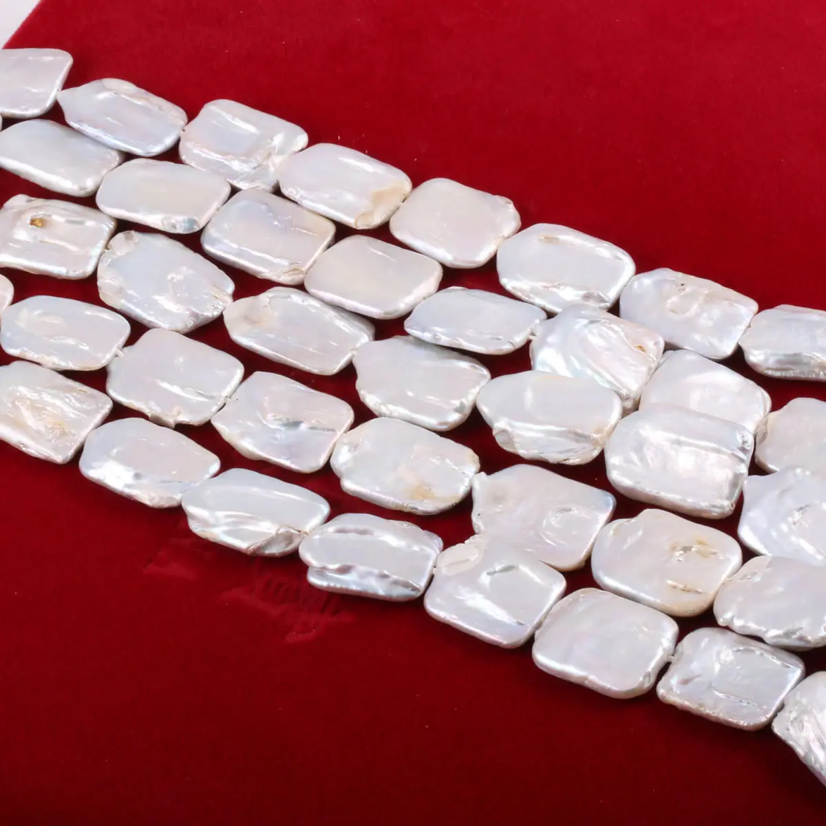 Natural Freshwater Pearl Beading Square Shape Loose Beads for DIY Women Necklace Bracelet Jewelry Making Fine Jewelry 16x22mm