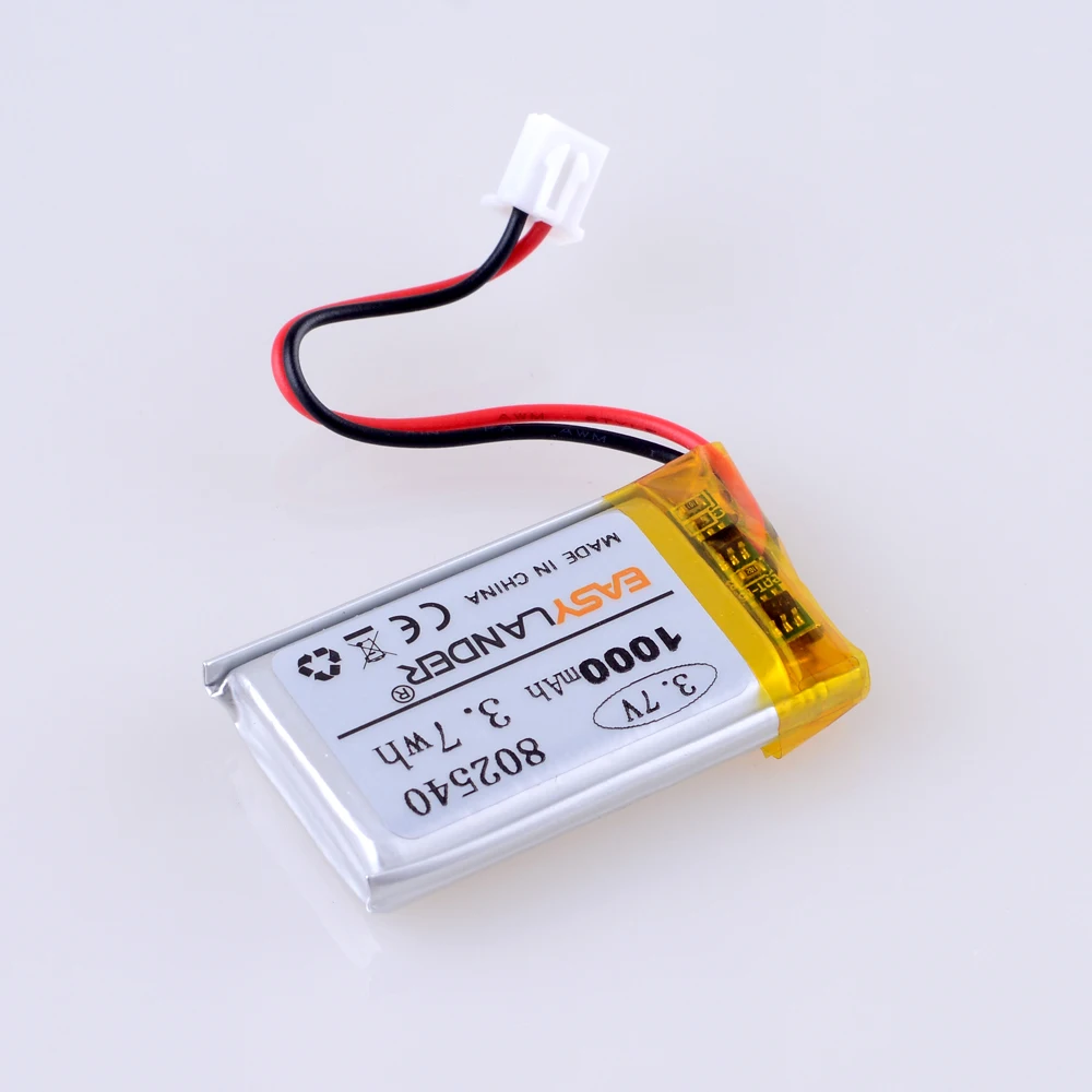 li-po XHR-2P 2.54 1000mAh 802540 3.7V lithium polymer battery 852540 scan code instrument speaker driving apparatus