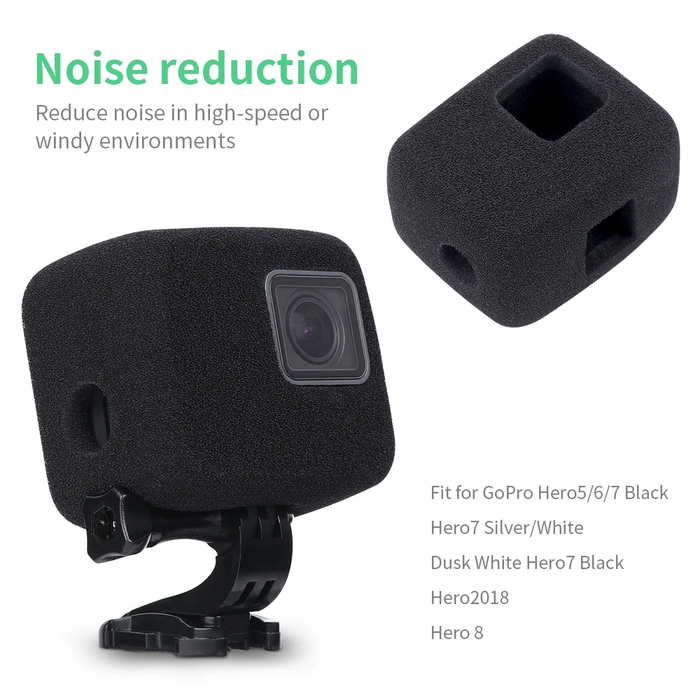 Custodia antivento casco moto mento anteriore adattatore fibbia a montaggio fisso per GoPro Hero11 10/9/8/7/6/5 nero per accessorio Go Pro