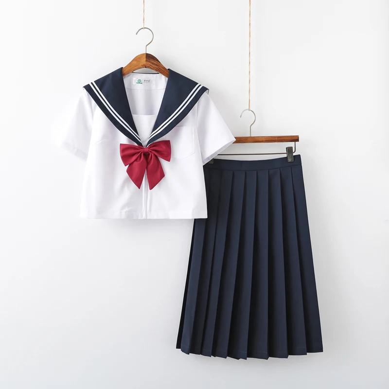 Uniforme JK de manga larga para mujer, uniforme de marinero japonés, Cosplay de chica escolar, Anime puro y encantador