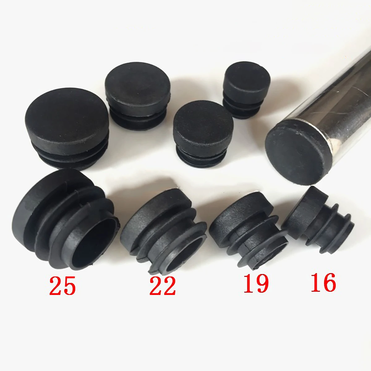 

4-50pcs Thicken Round Plastic Blanking End Cap 16 19 22 25mm Chair Table Feet Cap Tube Pipe Insert Plug Decorative Dust Cover