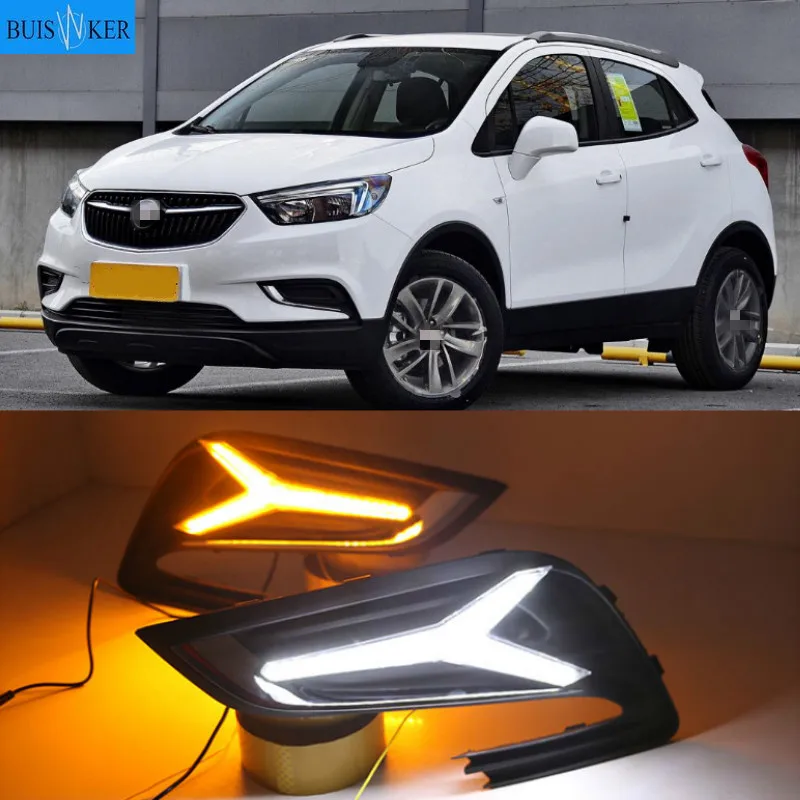 

2PCS For Buick Encore 2016 2017 2018 Front LED Daytime Running Light Driving DRL Fog Light fog lamp