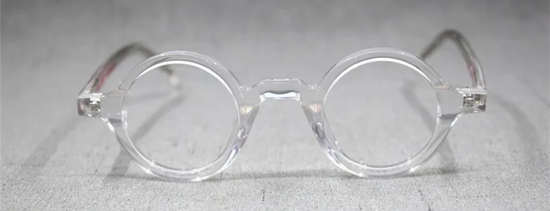 Acetat Vintage Kleine Runde Brille Männer Brillen Rahmen Frauen Optische Verordnung Spektakel Klare Brillen – Detail 15