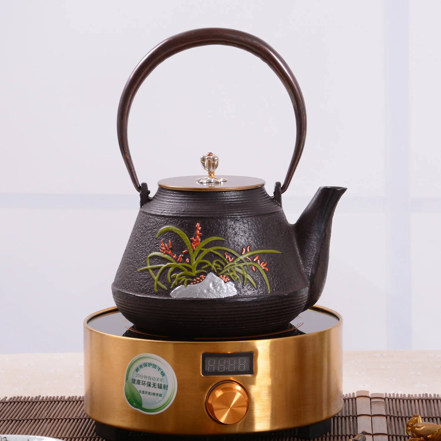 Teapot, iron teapot, hot water teapot, teapot 1200 ml water, kung fu tea set.