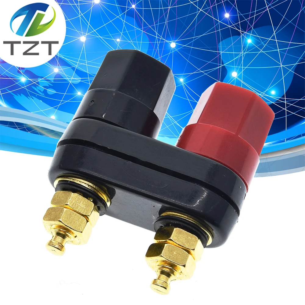 Top Selling Quality Banana plugs Couple Terminals Red Black Connector Amplifier Terminal Binding Post Banana Speaker Plug Jack 