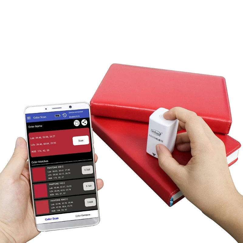 LS170 APP Tragbare Colorimeter Farbe analyzer Digitale Präzise LABOR Farbe Unterschied Meter Tester 8mm