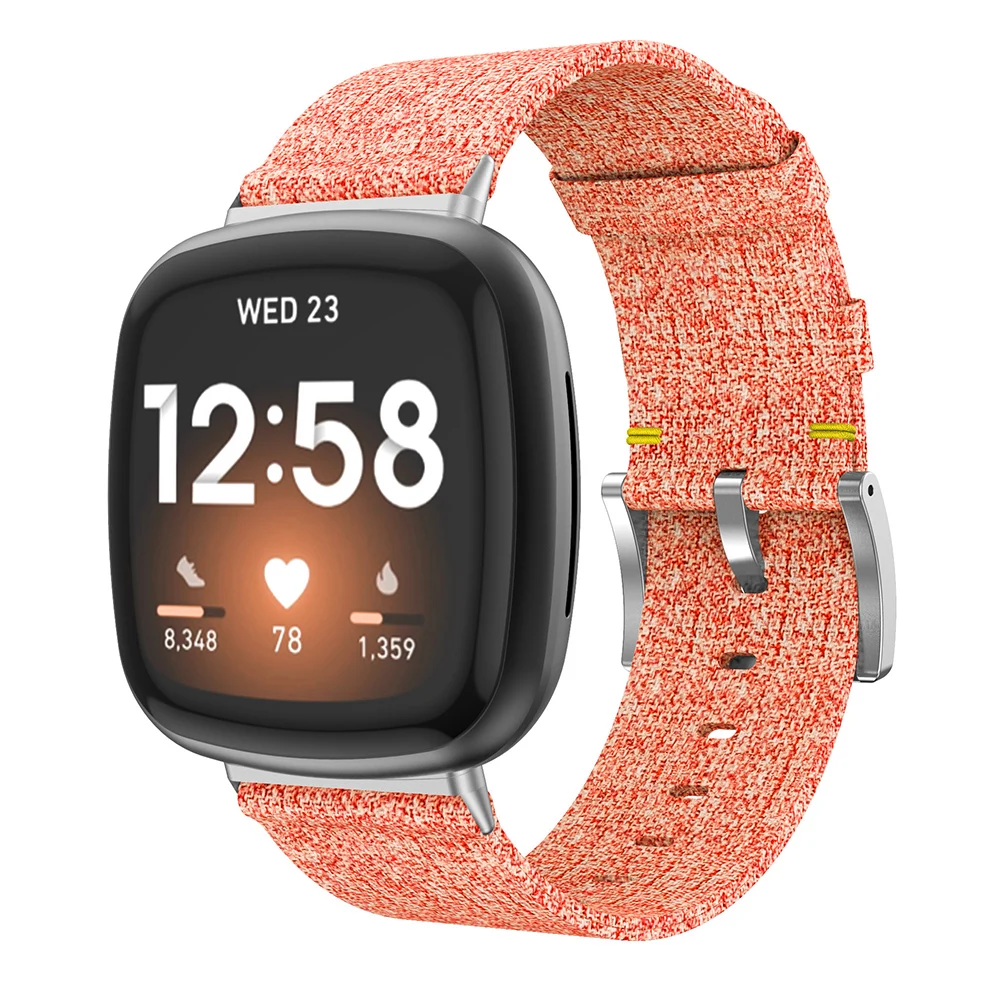 Nowy pasek do Fitbit Versa 2 Versa 3/Sense Lite Kobiety Mężczyźni Oddychający pasek z tkaniny Wymienny płócienny pasek na rękę Inteligentny zegarek