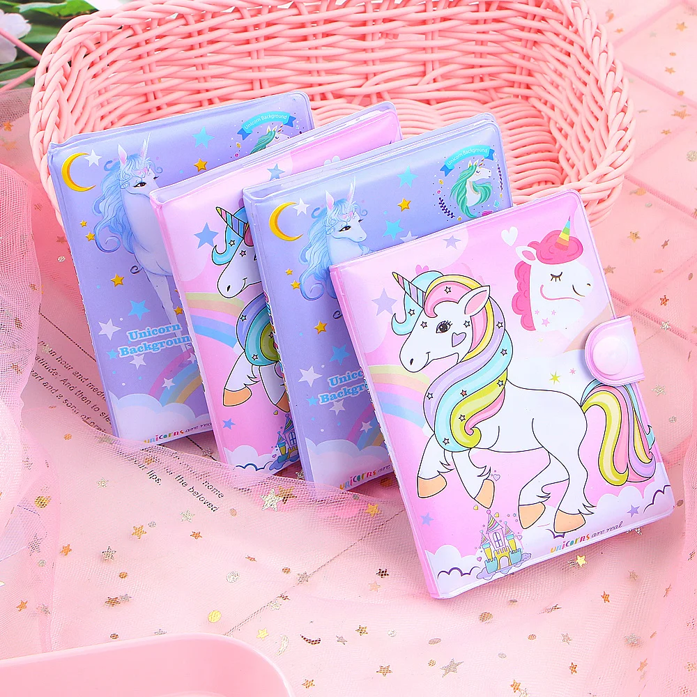 Kawaii Unicorn Cartoon Notebook Ball-point Pen Memo Pad Stationery Set for Kids Gift Creative Notepad School Office Suppies