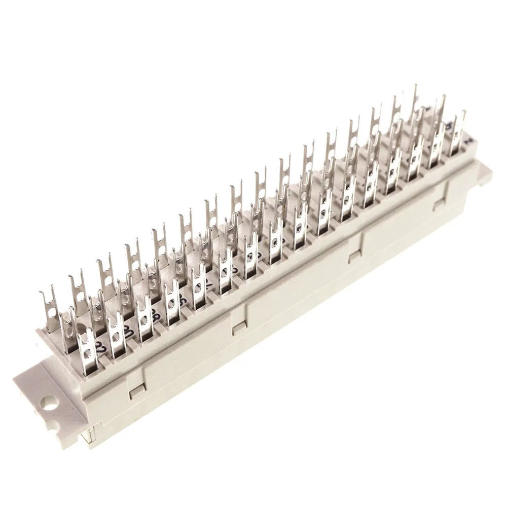 2pcs DIN 41612 Connector 3 Rows 48 Pin Din Receptacle Female Wire Solder 3x16 48 Pin Pitch 5.08 mm 5.5 Amp Din Socket