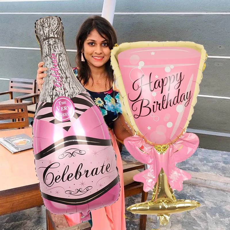 Big Helium Balloon Champagne Goblet Balloon Adult Wedding Birthday Party Decorations Kids Ballons Globos Event Party Supplies