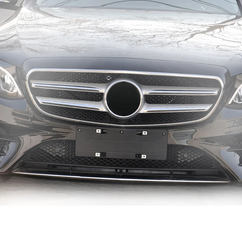 2138857000 Musion Car Body Accessories Front Bumper Chrome Lip Abs Cover Trim Strip For Mercedes Benz W213 2016 2017 2018