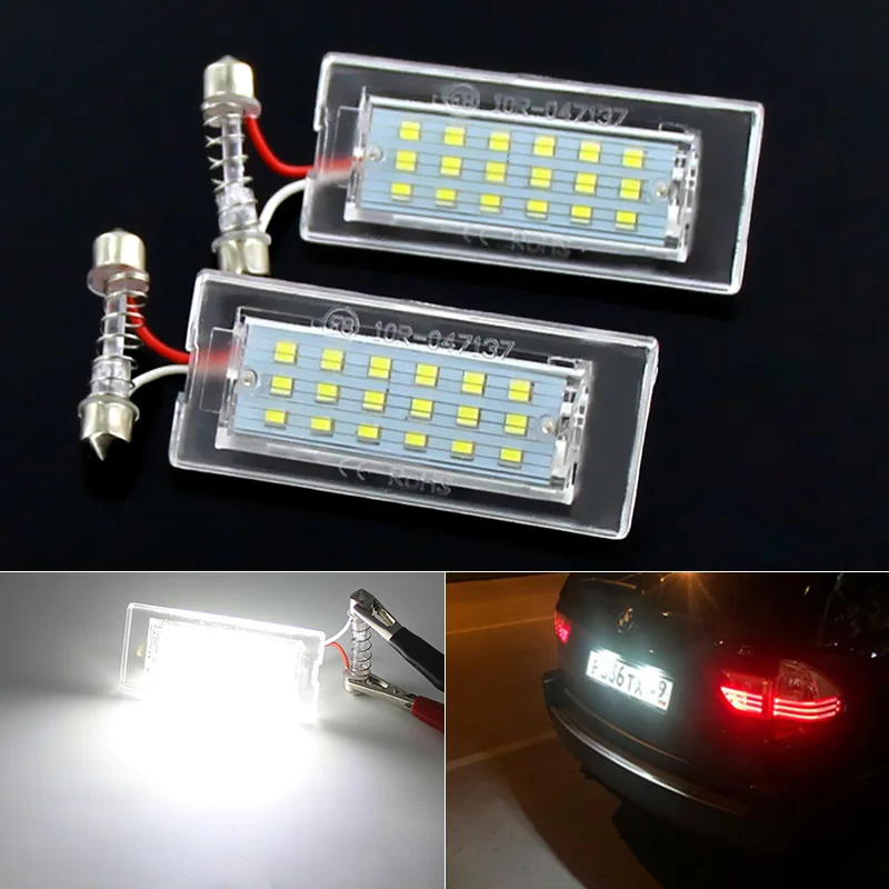 2pcs canbus LED Number License Plate Light Error Free white for BMW X5 E53 1999-2006 X3 E83 2003-2010