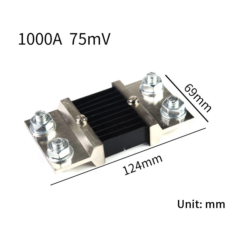 Imagem -02 - Derivador Externo 1000a 75mv Medidor de Corrente Resistor de Derivação para Amperímetro Digital Amp Voltímetro