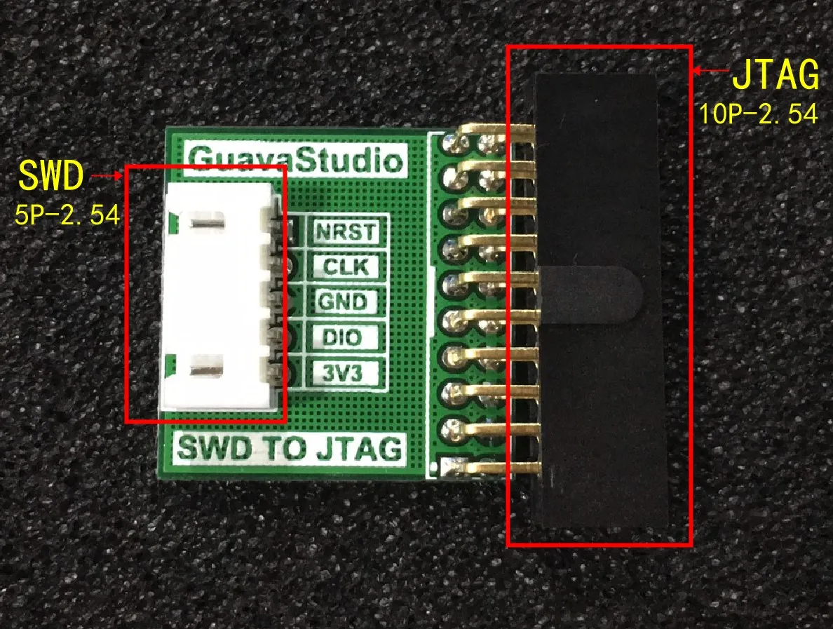 Placa adaptadora SWD a JTAG JLINK, placa adaptadora SWD a JTAG para enviar Cable de doble cabeza 5P