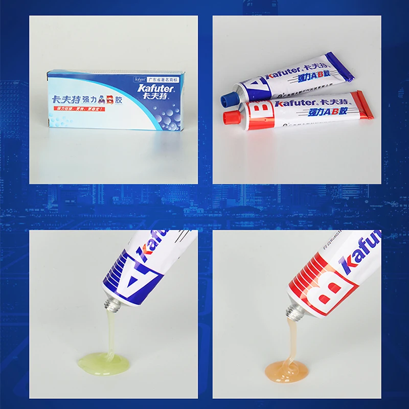Adesivo per colla acrilica modificato Kafuter AB 70g a resistenza superiore per gioielli in metallo cristallo plastica legno cristallo