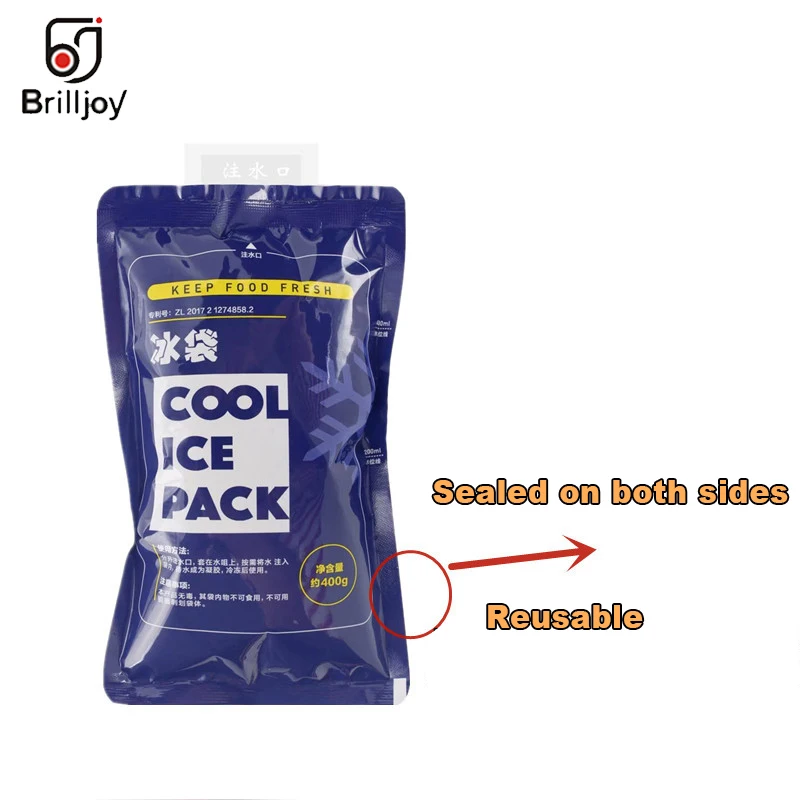 Sac de Glace Multifonctionnel Réutilisable, Mise à Niveau, Boîte à Déjeuner, Boîtes Alisens, Glacière PE, Injection d\'Eau, Paquets de Glace