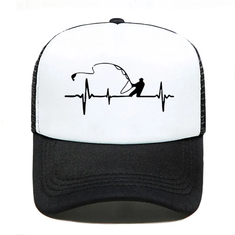 New Sarcastic Graphic fishing Novelty Funny Baseball Cap Print Women Men Unisex Parent-child Hats Mesh Visor Outdoor Sun Hat