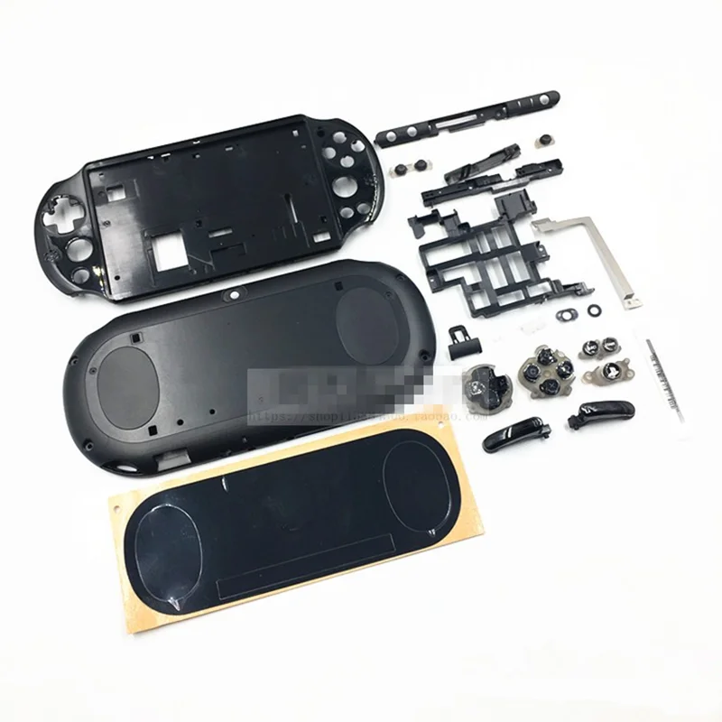 black/white/blue Housing Shell Case Cover With Button Parts For PSVita 2000 PS Vita PSV2000 Console Case With Sticker