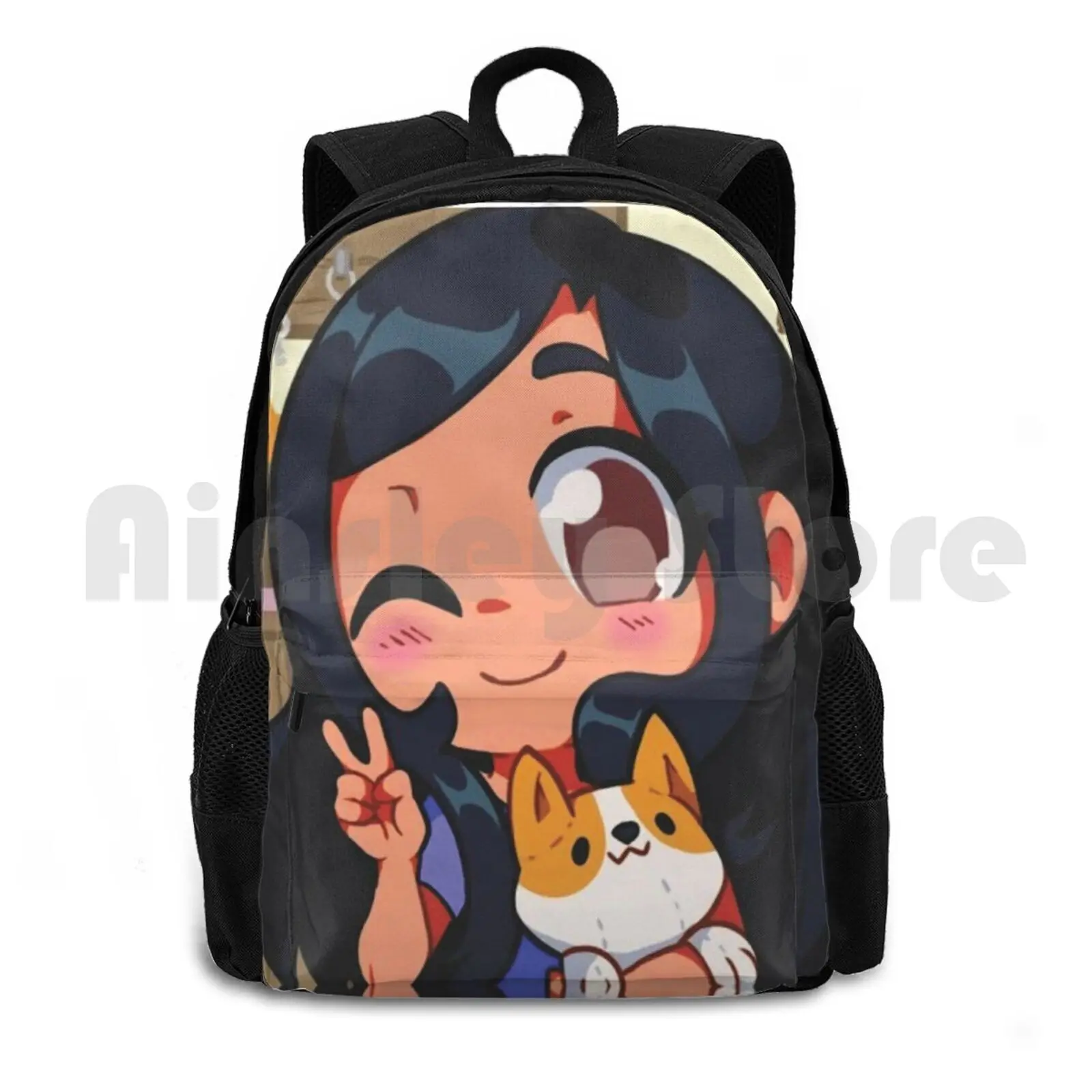 Animation Outdoor Hiking Backpack Waterproof Camping Travel Aphmau Aaron Lycan Aaron Lycan Aphmau Lycan Aphmau Aaron Lycan