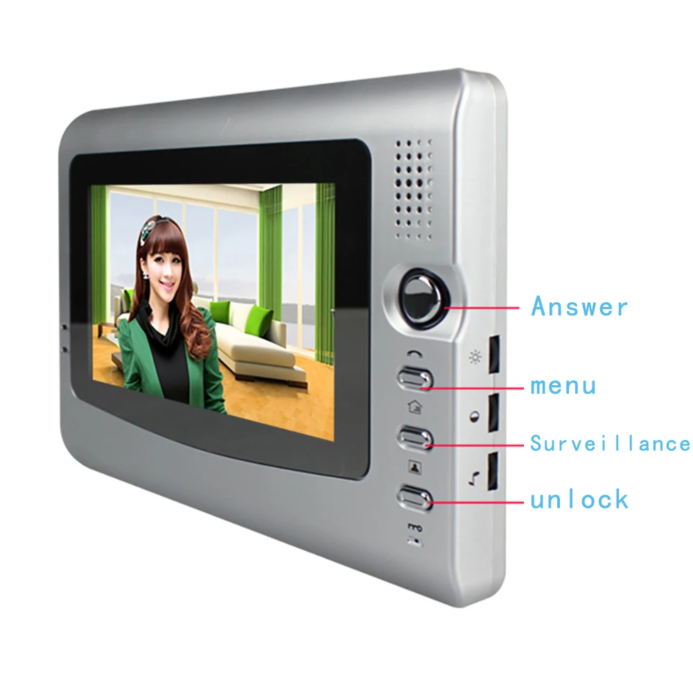 7 Inch Bedraad Video Deurbel Video Intercom Regendicht Camera Visuele Intercom Twee-Weg Audio Remote Unlock Video Deurtelefoon