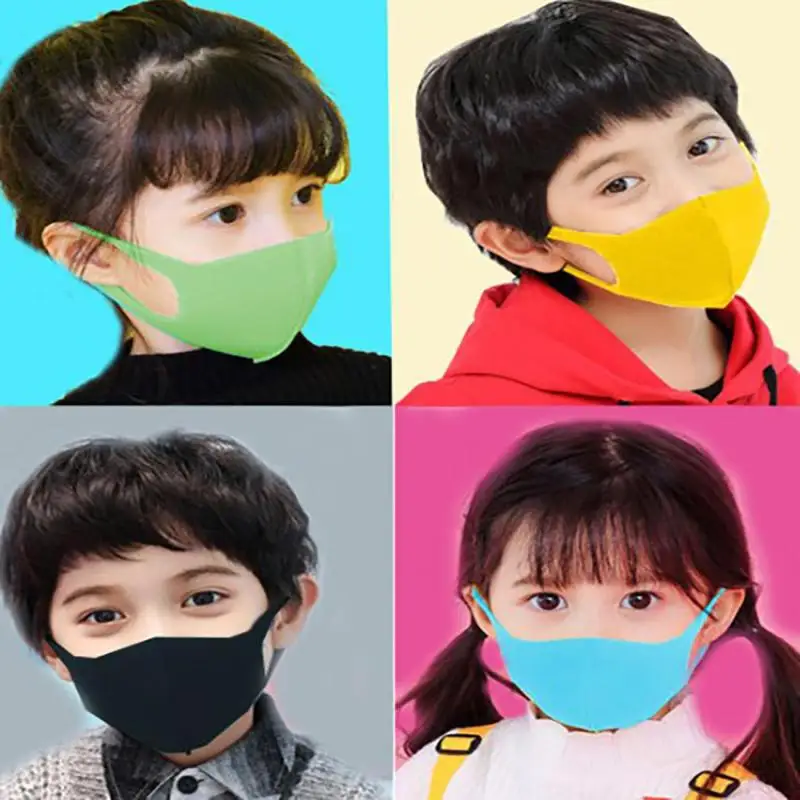 1PC Fashion Child Face Mask Kids PM2.5 Smoke Pollution Anti-Dust Earloop Mask Washable Mask Color Random