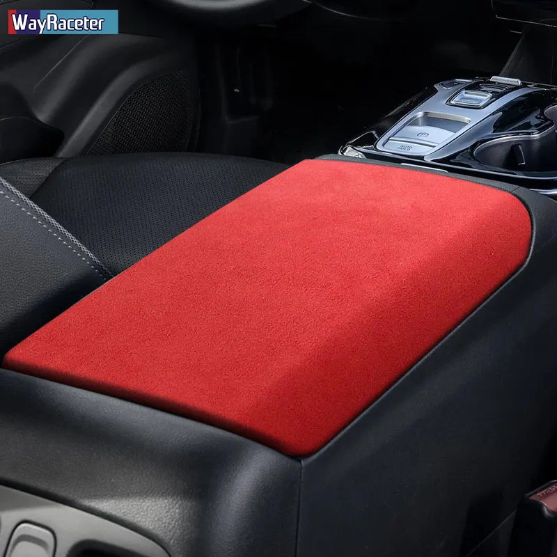 

Ultrasuede Top Suede Wrap Car Armrest Box Panel Trim Sticker Cover For Hyundai Tucson 2021 2022 NX4 N Line Accessories