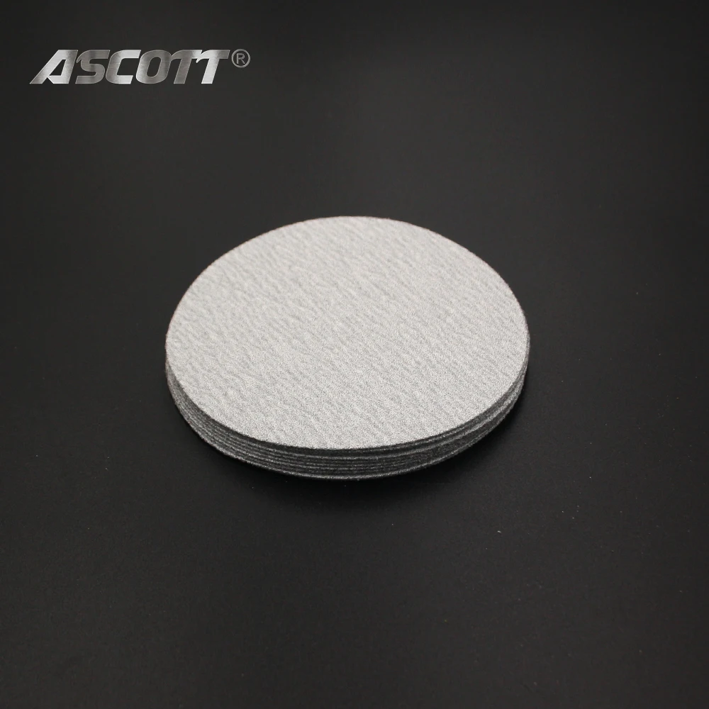 100 pz/set tampone per lucidatura in carta vetrata bianca da 4/5/6/7 pollici disco per lucidatura con supporto ad anello autoadesivo per lucidatura smerigliatrice angolare