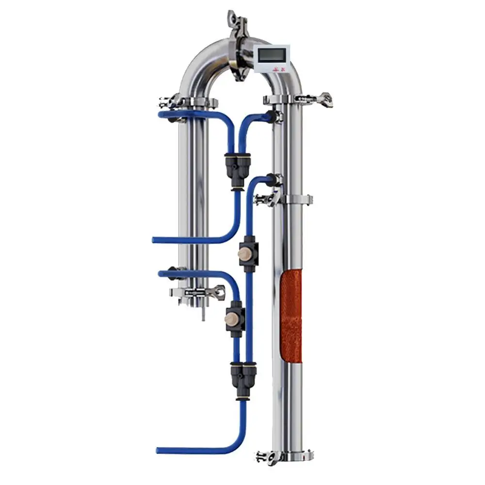 銅ネット付き管状蒸留器,アルコール製造装置,自家醸造,ブランデー,ウォッカ,ウイスキー,ムーンシャイン