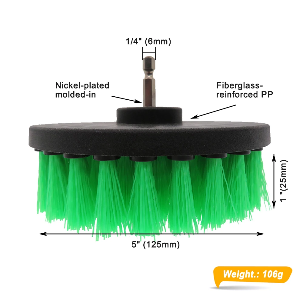 1pc 5 Inch Soft Plastic Drill Electric Brush Attachment for Cleaning Carpet Leather and Upholstery Sofa Wooden Furniture