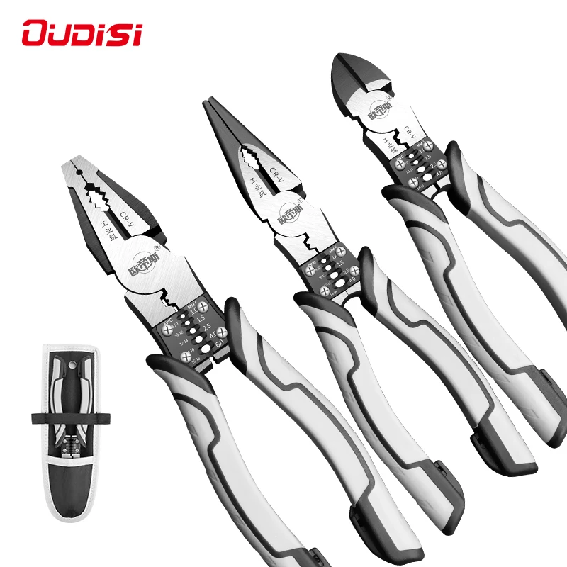 

OUDISI Multifunctional Universal Diagonal Pliers Needle Nose Pliers Hardware Tools Electrician Universal Wire Cutters