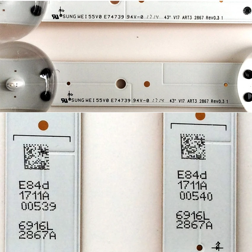 Светодиодный ленточный блок для телевизоров LG 43LJ550Y-TA 43LJ552V-TA 43LJ553T-TC 43LJ554T-TA светодиодный ленточный LC430DGG-FKM3 линейной линейкой