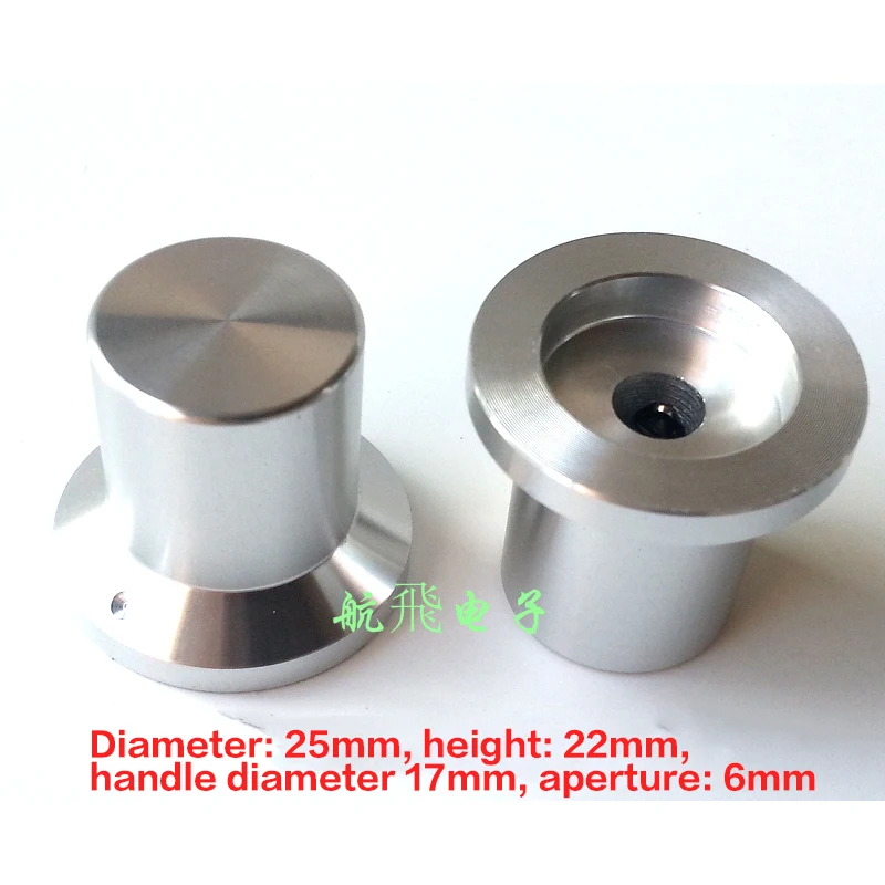 YWJJX 25*22*17mm lega di alluminio puro solido manopola potenziometro volume CD macchina amplificatore manopola amplificatore audio manopola del telaio fai da te