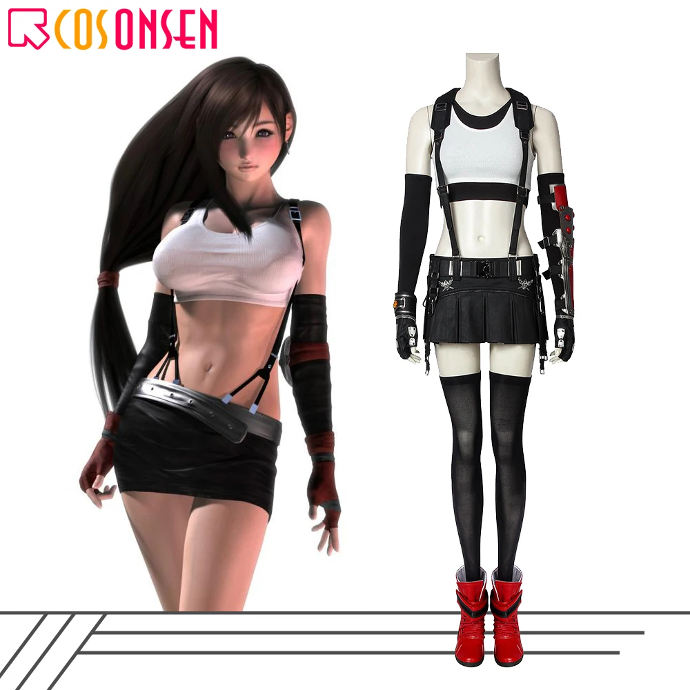 

Final Fantasy VII Remake Cosplay Tifa Lockhart Costume hot Game FF7 Adult Women Halloween Christmas Carnival Outfit COSPLAYONSEN