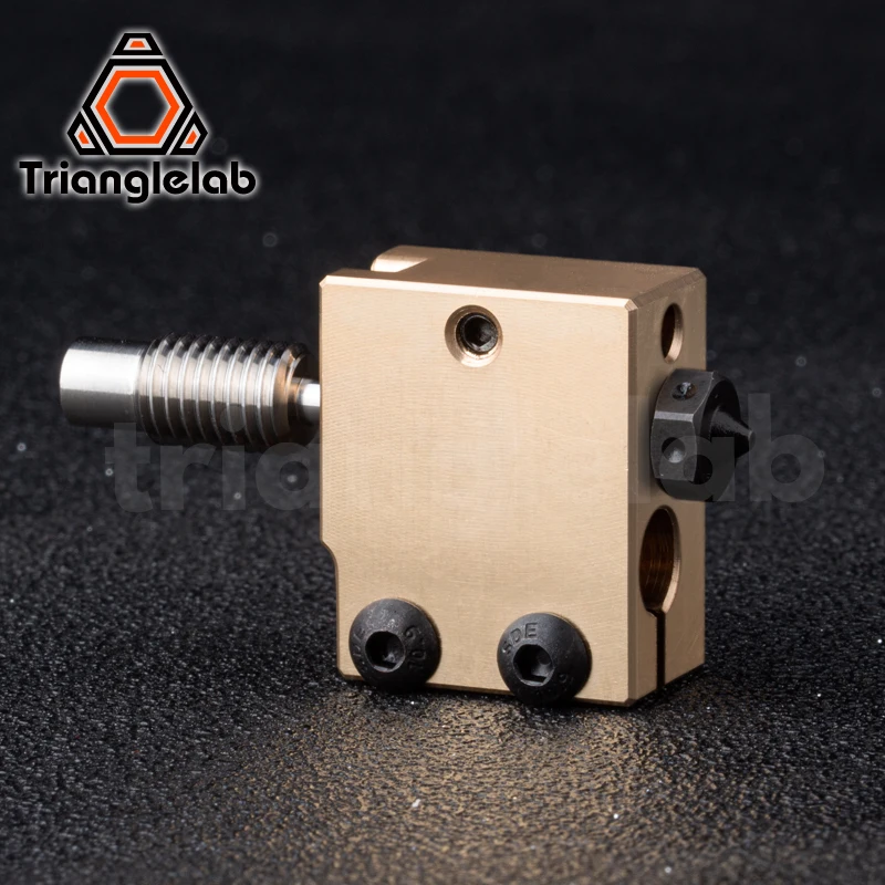 C Trianglelab Brass Volcano Heater Block Hardened Steel Volcano Nozzles Titanium Alloy Heat Break High Temperature Kit PT100