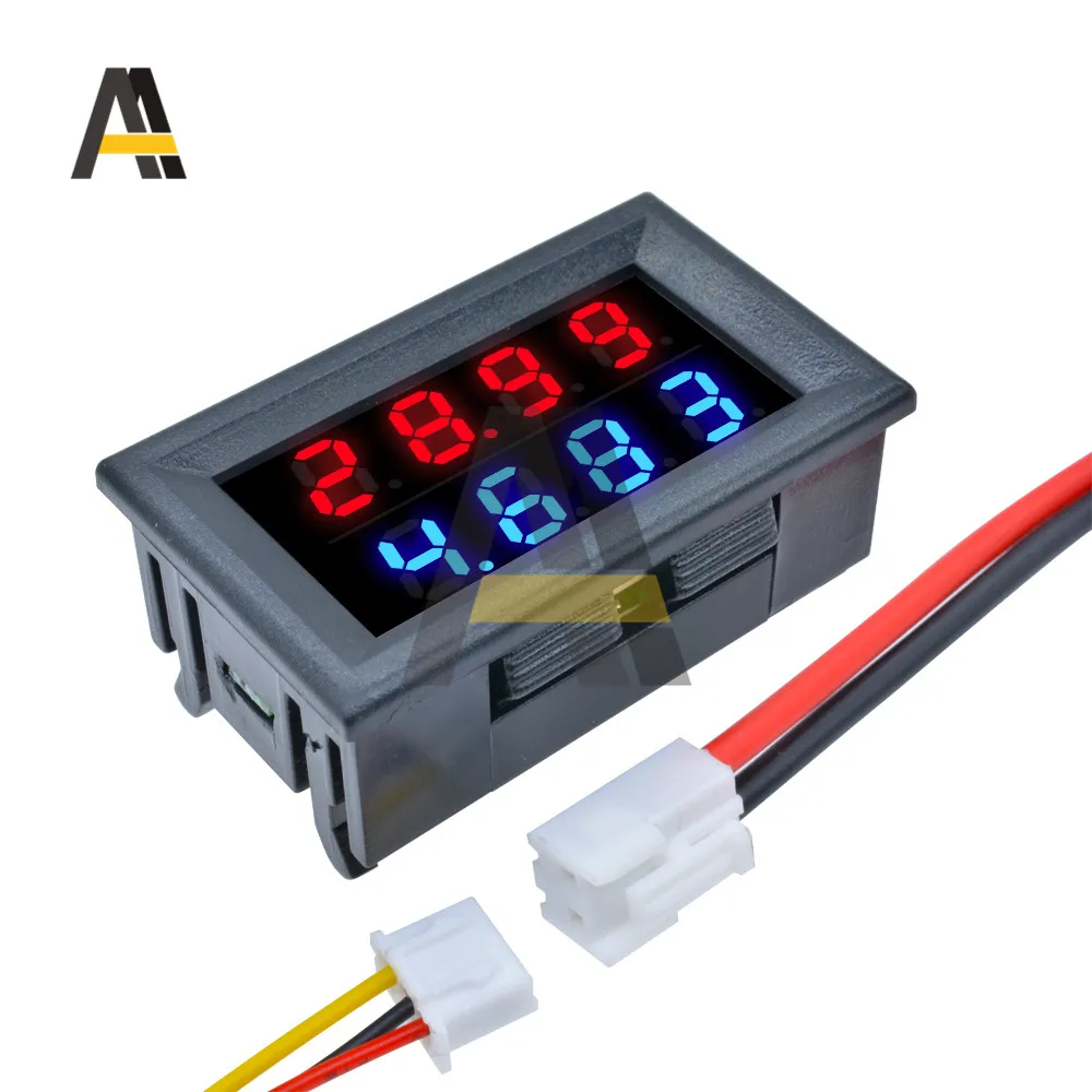 M4430 Voltmetro digitale Amperometro DC 100V 200V 10A Pannello Amp Volt Misuratore di tensione e corrente Tester Rivelatore Doppio display LED da 0,28 