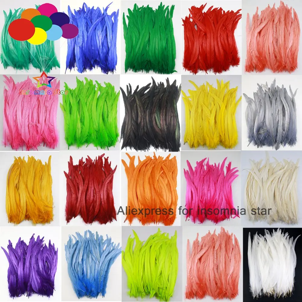 100PCS TOP Cocktail Feathers 8-10 inches 20-25CM by the CHOOSE YOUR 20 COLOR